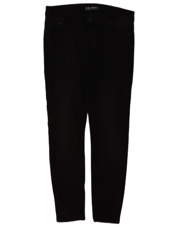Marks & Spencer Womens Skinny Jeans UK 14 Large W34 L29 Black Cotton