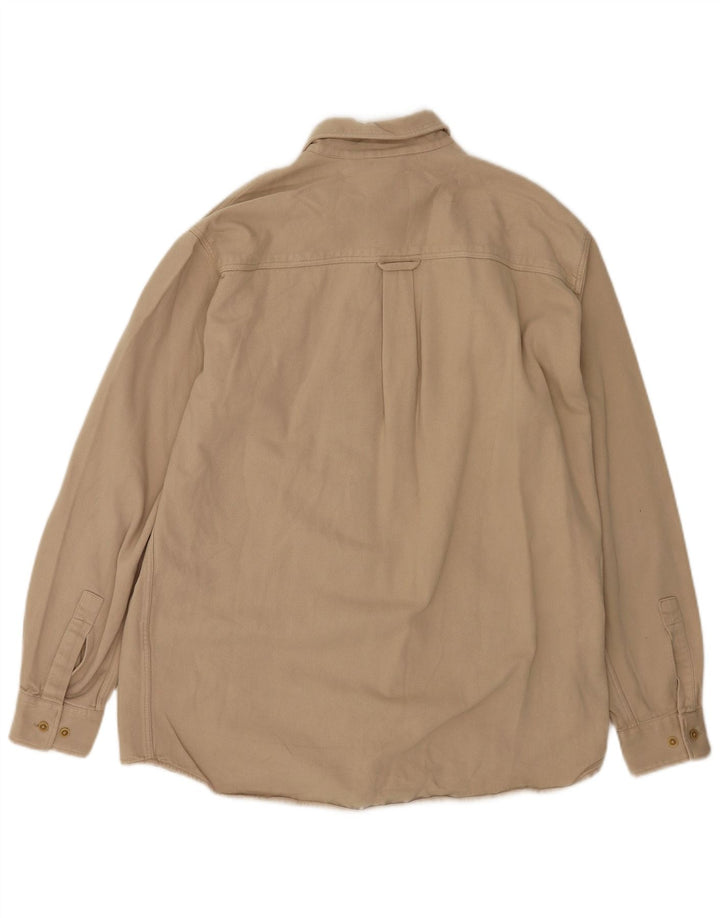 Koszula flanelowa męska Marlboro Classics XL, beżowa, bawełniana