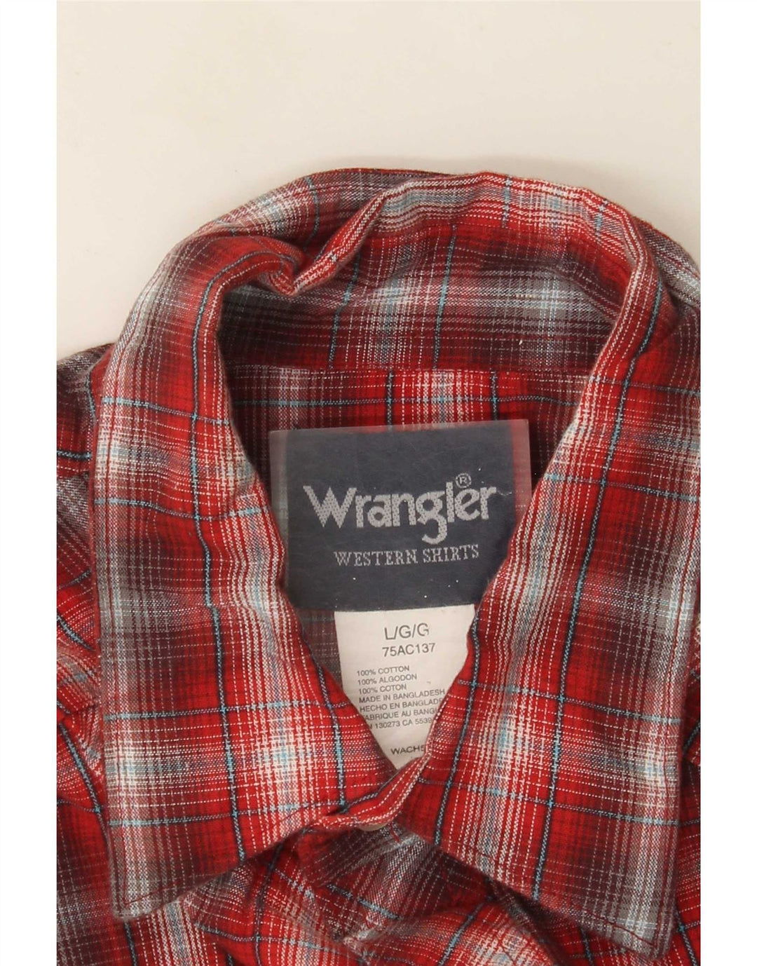Wrangler Męska koszula flanelowa w stylu western, duża, bawełniana w czerwoną kratę
