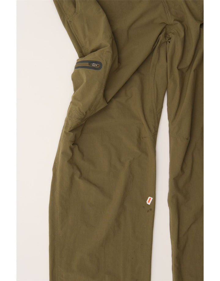 L.L.BEAN Womens Straight Cargo Trousers W38 L30 Khaki Nylon Vintage L.L.Bean and Second-Hand L.L.Bean from Messina Hembry 