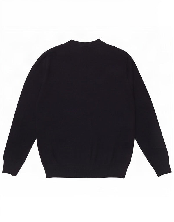Męski sweter z okrągłym dekoltem Pierre Cardin, mały, granatowy, akrylowy