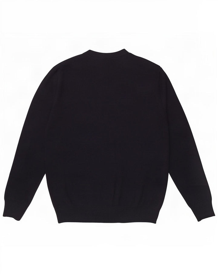 Męski sweter z okrągłym dekoltem Pierre Cardin, mały, granatowy, akrylowy