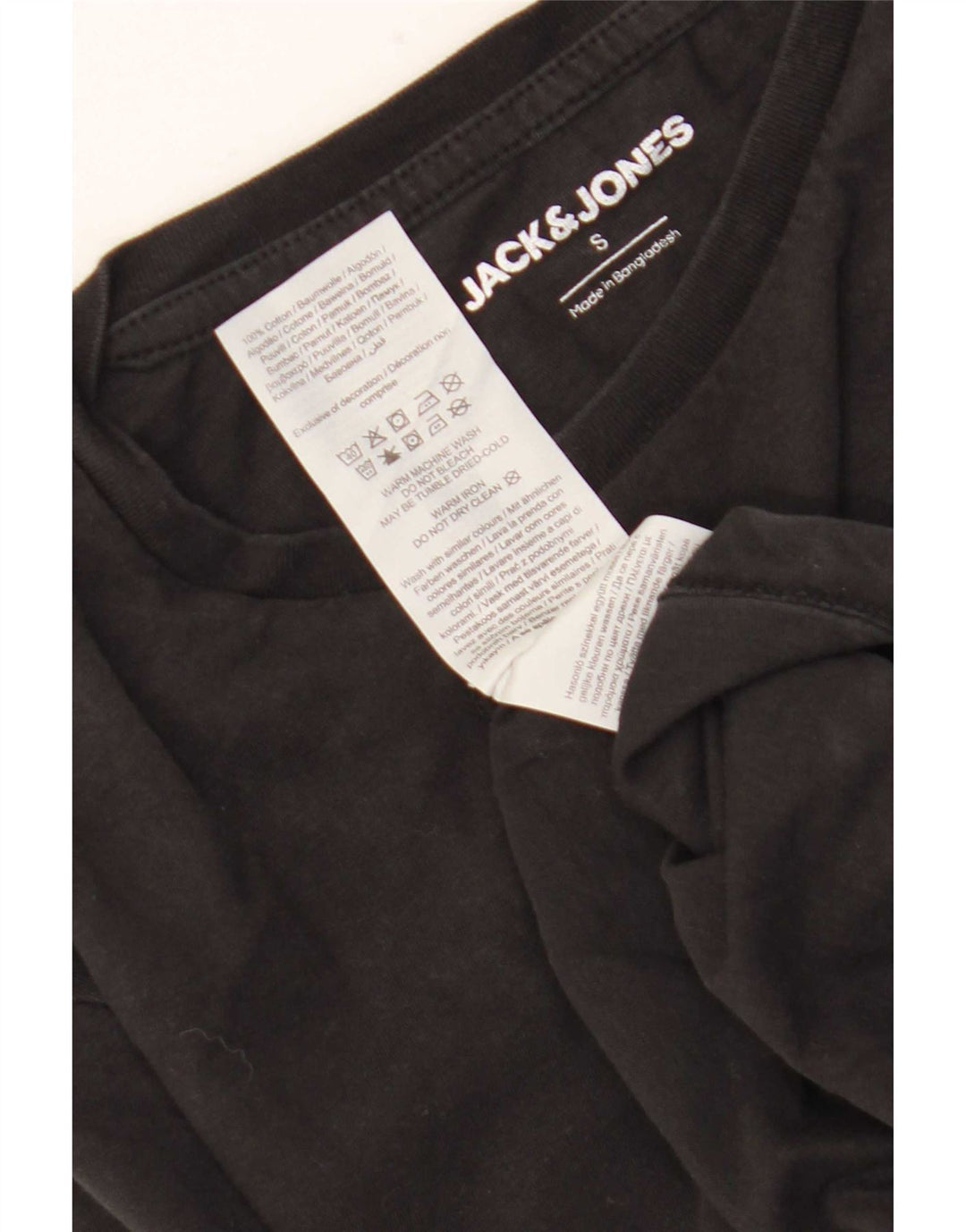 T-shirt męski Jack & Jones, mały, czarny, bawełniany