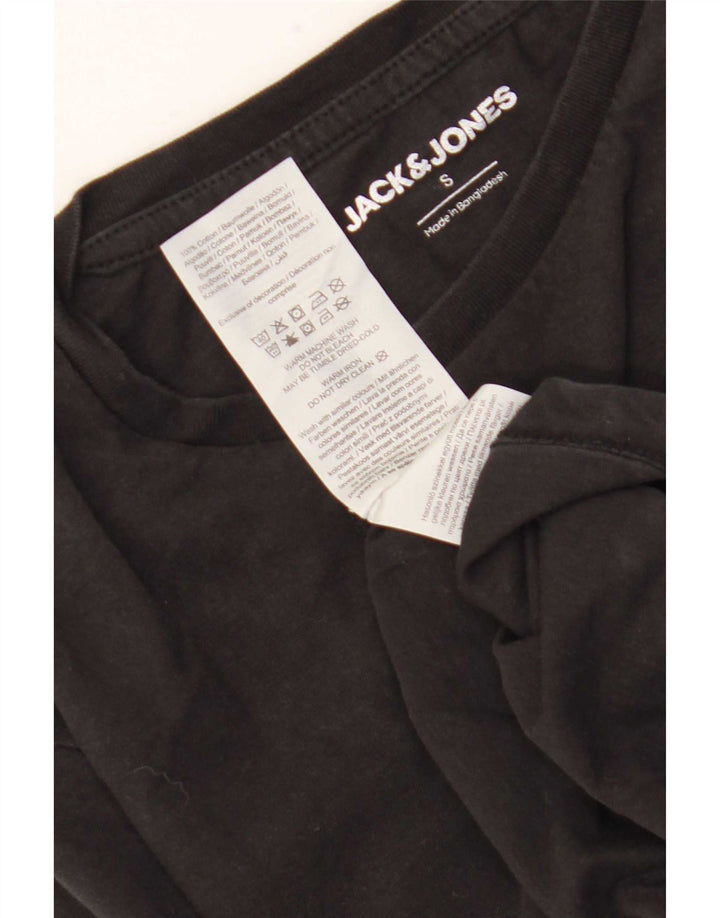 T-shirt męski Jack & Jones, mały, czarny, bawełniany