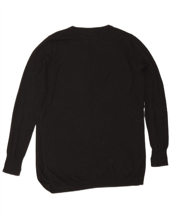 Damski sweter oversize z dekoltem w łódkę Zara UK 10 Small Black