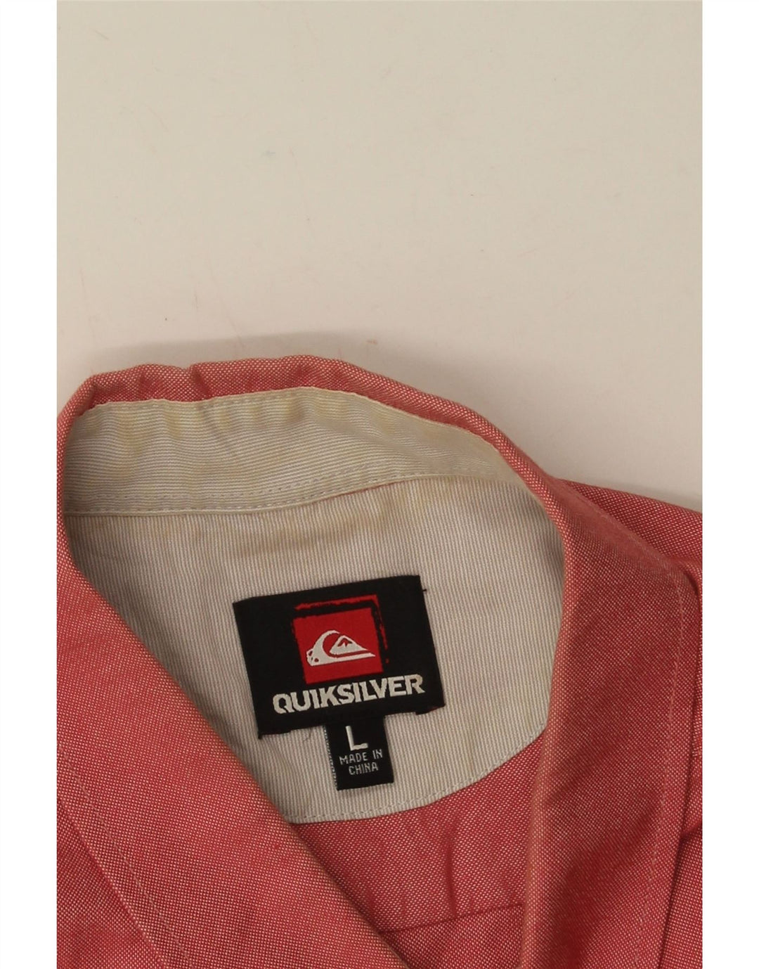 Męska koszula z krótkim rękawem Quiksilver, duża, czerwona, bawełniana