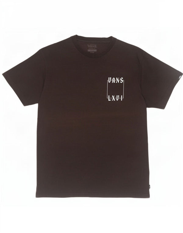 Męski T-shirt Vans o klasycznym kroju z grafiką, średni czarny, bawełniany