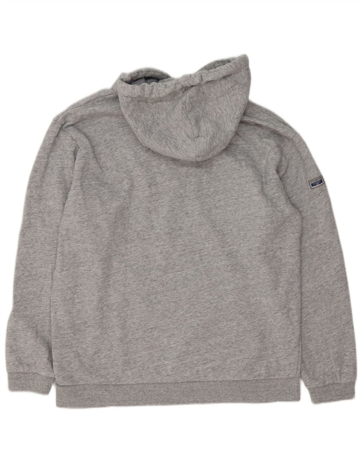Męski sweter z kapturem Superdry z grafiką, średnioszary, bawełniany w cętki