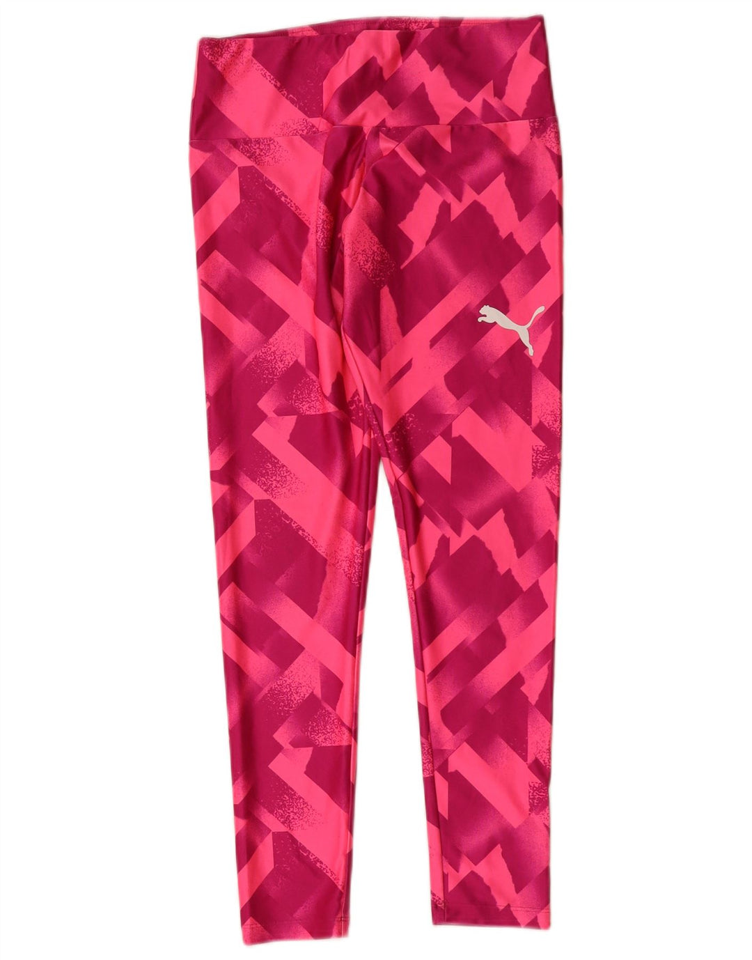Legginsy damskie Puma UK 12 Średnioróżowe geometryczne