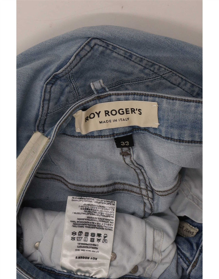 Damskie jeansy slim Roy Rogers W33 L30 Niebieskie bawełniane