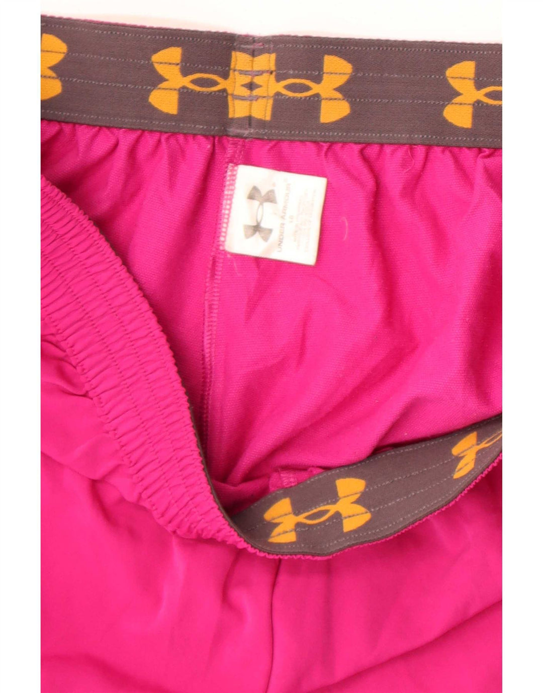 Damskie spodenki sportowe Under Armour UK 16, duże, różowe, poliestrowe