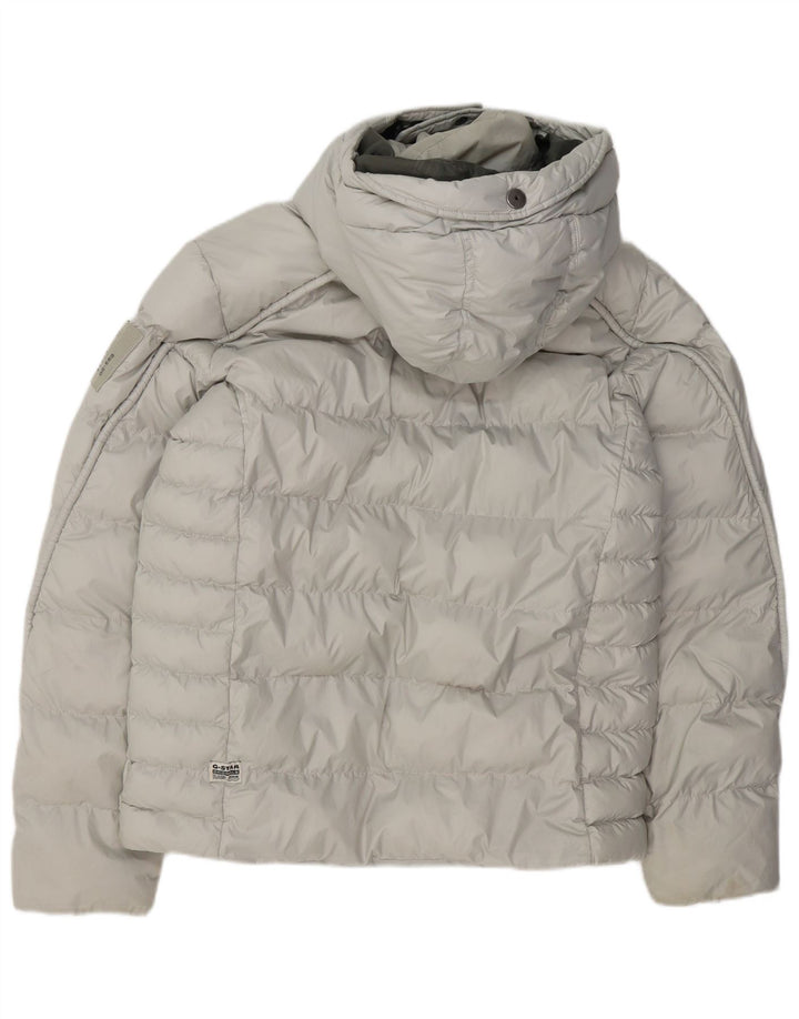 Męska ocieplana kurtka z kapturem G-STAR UK 38, średni szary poliester