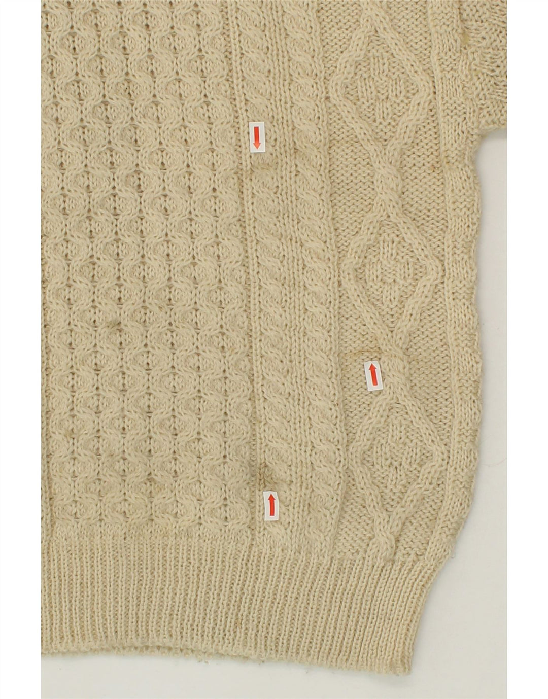 ARANCRAFTS Damski sweter z dekoltem w łódkę UK 10 Small Beżowa wełna
