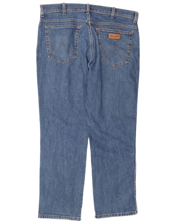 Męskie jeansy Wrangler o prostym kroju W36 L30, niebieskie, bawełniane