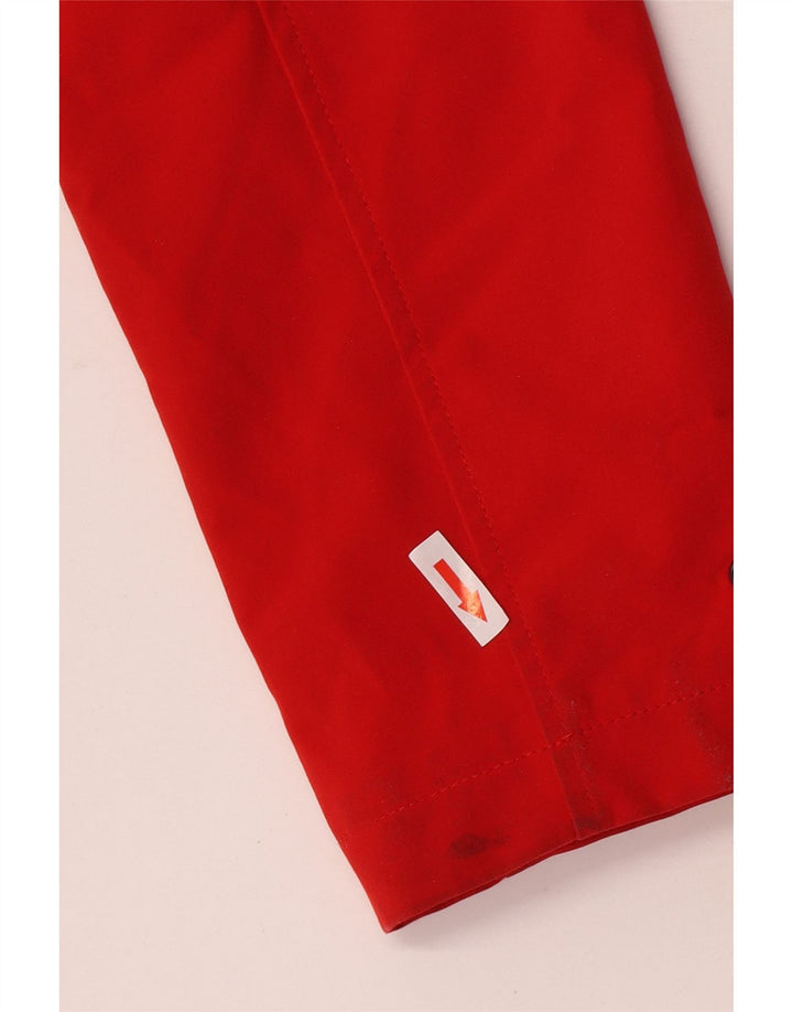 Damska kurtka parka z kapturem Calvin Klein UK 10, mała, czerwona, poliester