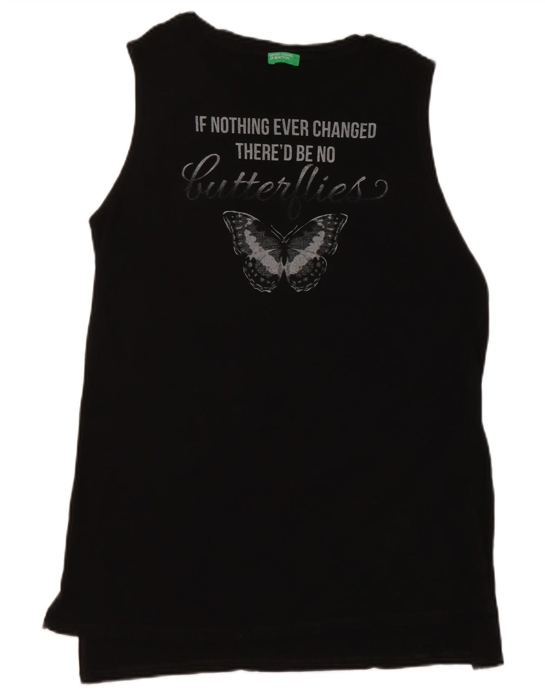 Damska kamizelka z grafiką Benetton UK 14 Medium Black Butterfly