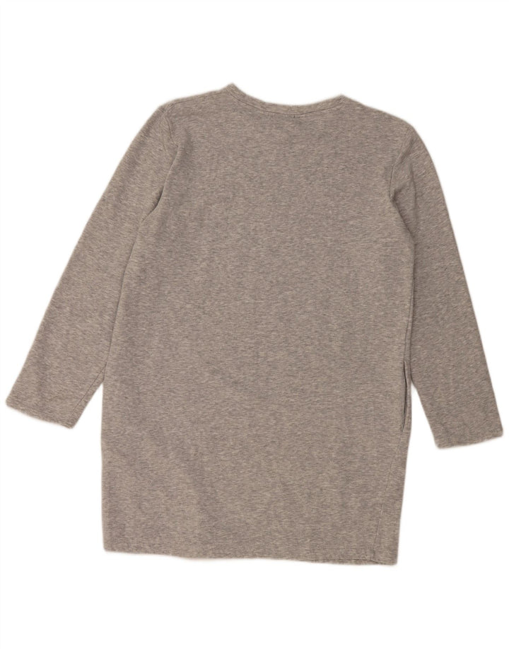 ZARA Womens Long Sleeve Jumper Dress UK 14 Medium Grey