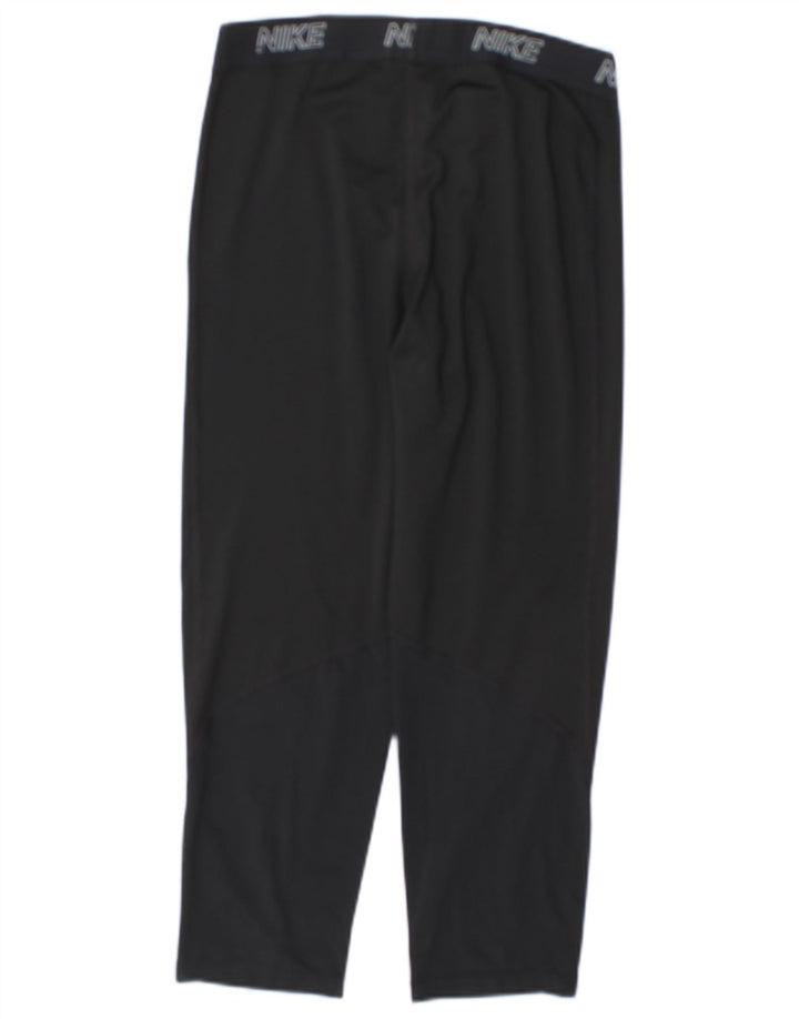 Damskie legginsy Nike Dri Fit Graphic Capri UK 14, duże, czarne, poliestrowe