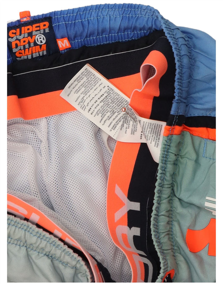 Męskie spodenki kąpielowe Superdry z graficznym abstrakcyjnym wzorem, średnie, wielokolorowe
