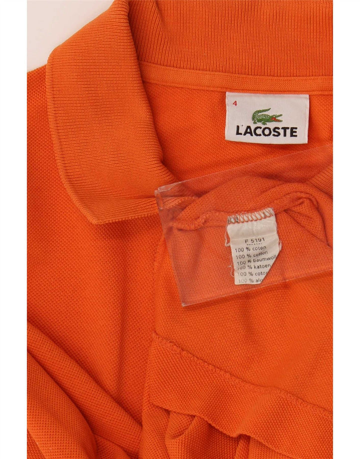 Męska koszulka polo Lacoste, rozmiar 4, średnia, pomarańczowa, bawełniana