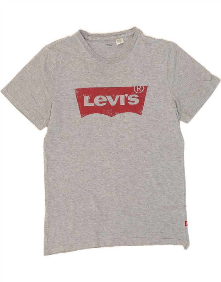 LEVI'S Mens Graphic T-Shirt Top Small Grey Cotton Vintage Levi's and Second-Hand Levi's from Messina Hembry 