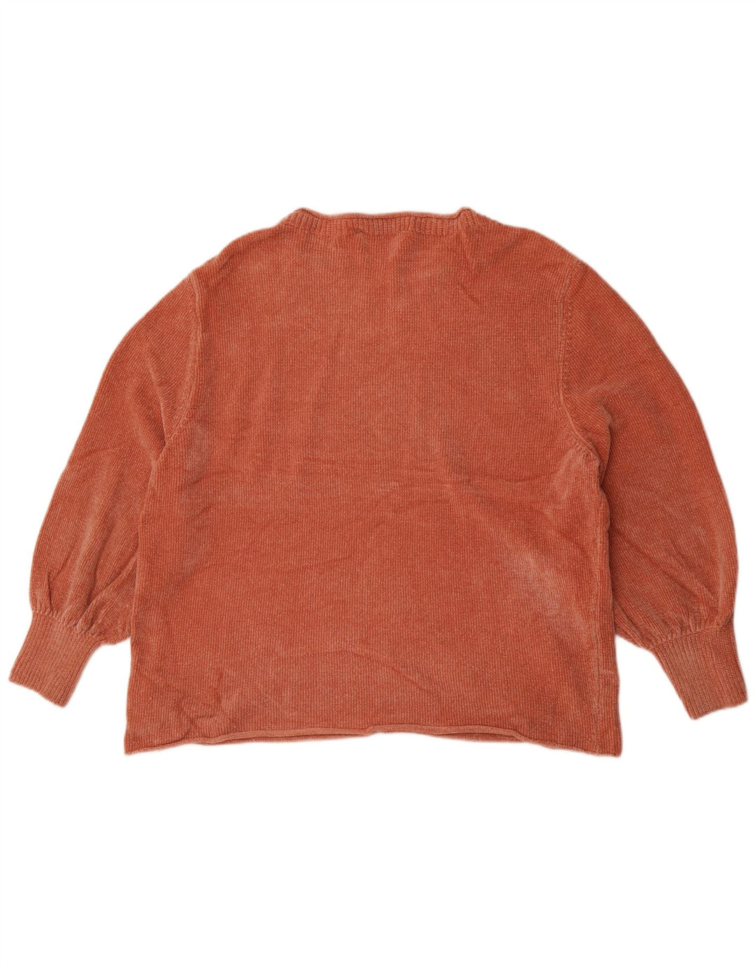 Damski sweter oversize z dekoltem w łódkę Zara UK 14 Średni pomarańczowy