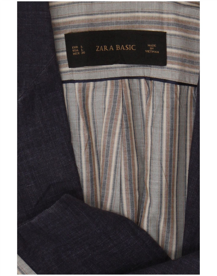 Zara damska marynarka zapinana na 1 guzik UK 16, duża, granatowa