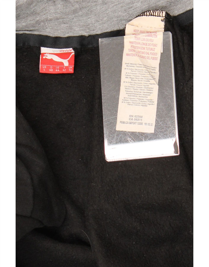 Damski sweter z kapturem i zamkiem błyskawicznym PUMA UK 14, duży, czarny, bawełniany