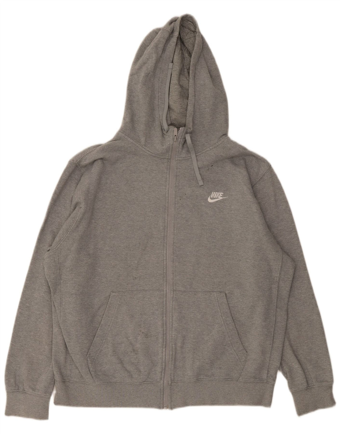 Męski sweter z kapturem i zamkiem błyskawicznym Nike XL, szara bawełna