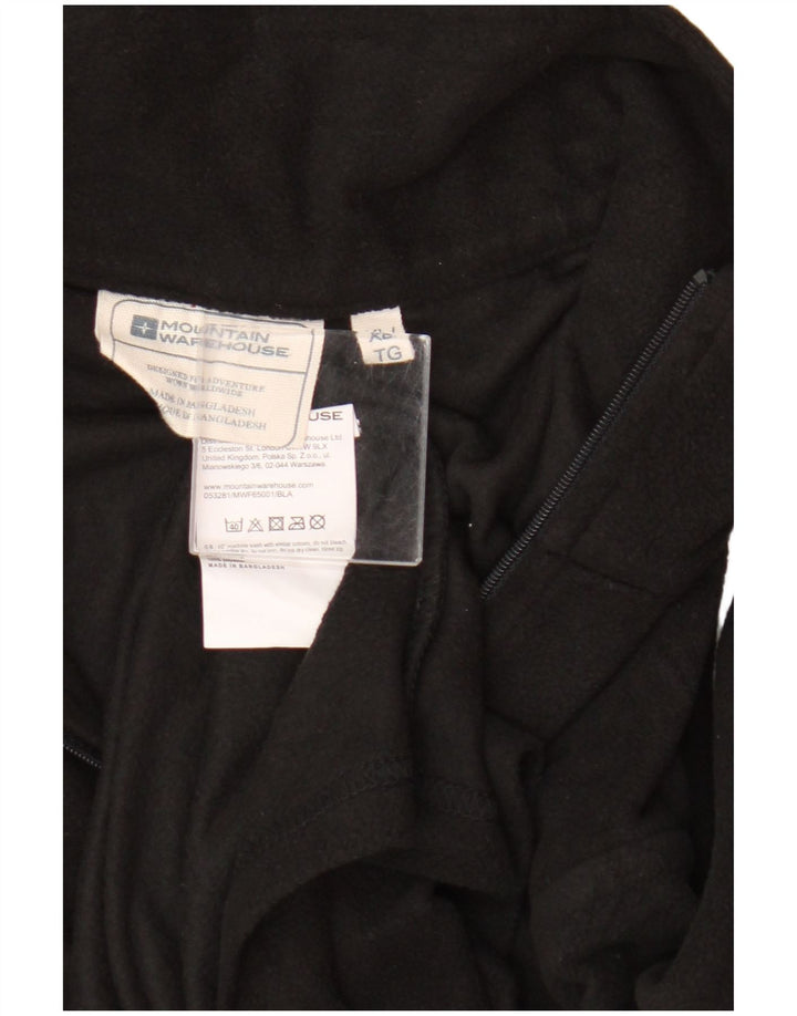 Męski sweter polarowy Mountain Warehouse z zamkiem błyskawicznym XL, czarny, poliestrowy