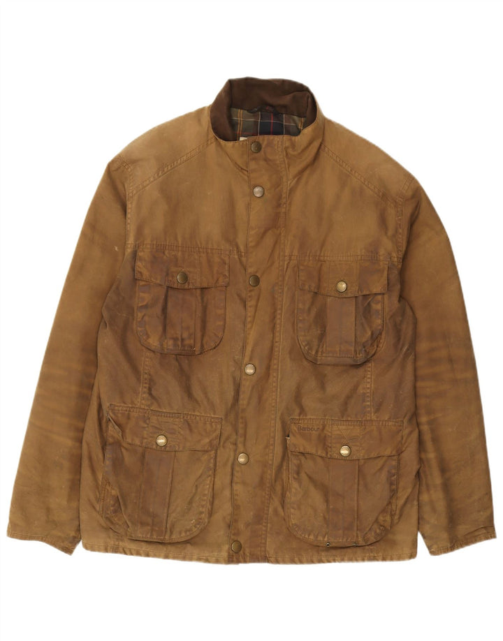 Męska kurtka Barbour z woskowanej bawełny UK 40, duża, brązowa bawełna