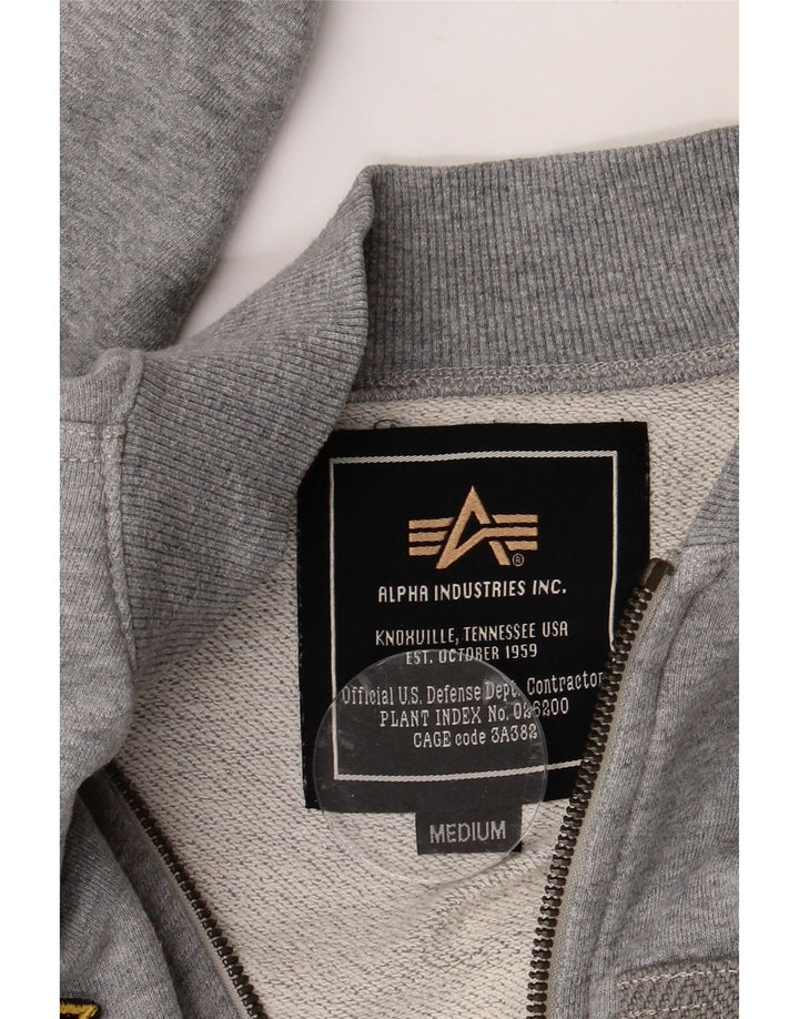 Męska kurtka dresowa ALPHA INDUSTRIES, średnioszara