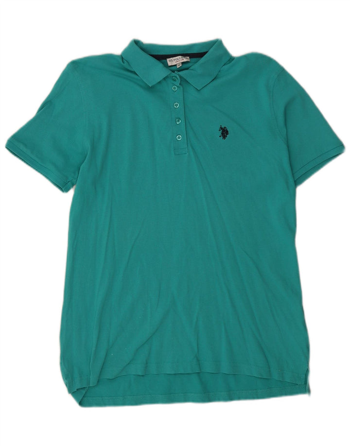 US Polo Assn. Męska koszulka polo, średnia niebieska, bawełniana