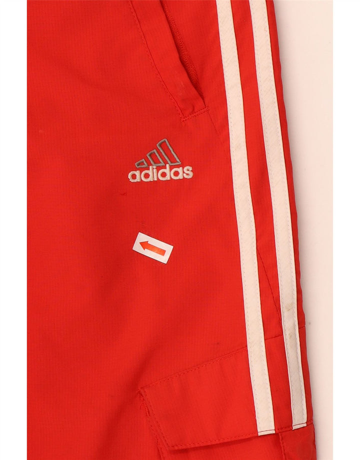 ADIDAS Boys Bermuda Sport Shorts 11-12 Years Red Polyester