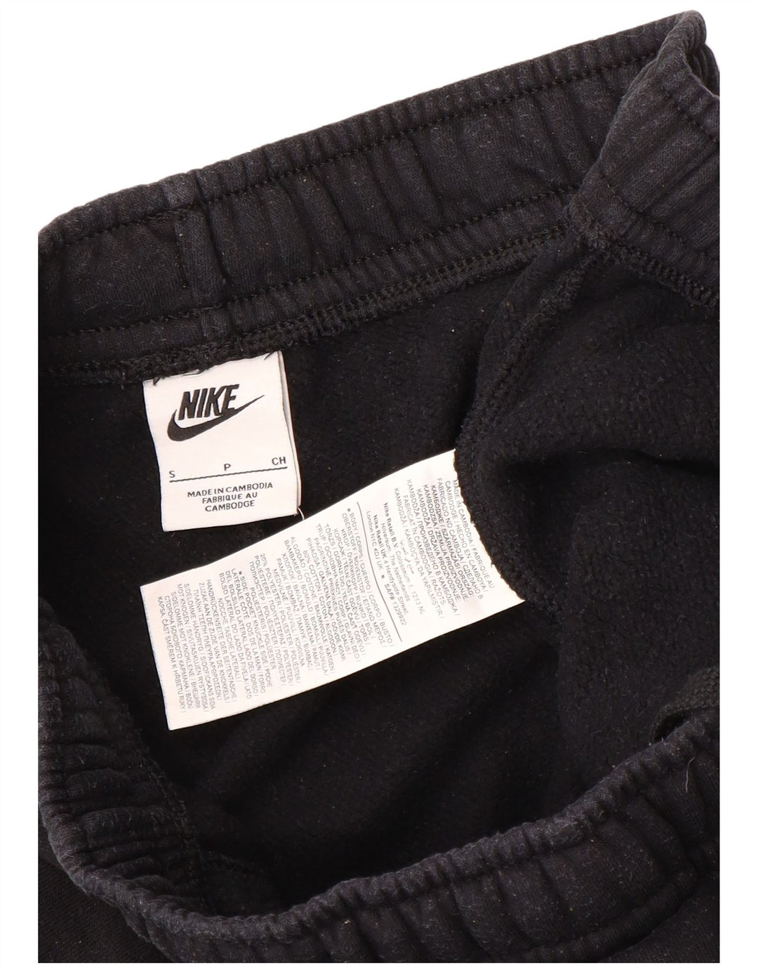 Męskie spodnie dresowe Nike Cargo, małe, czarne, bawełniane