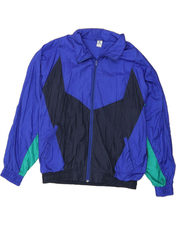 RODEO Mens Tracksuit Top Jacket XL Blue Colourblock Nylon Vintage Rodeo and Second-Hand Rodeo from Messina Hembry 