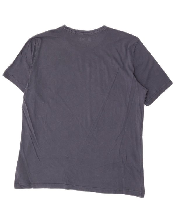 Męska koszulka z grafiką Mustang Top 2XL, granatowa, bawełniana