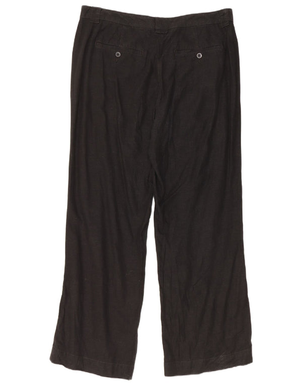 Marks & Spencer Damskie proste spodnie codzienne UK 16 duże W34 L30 czarne