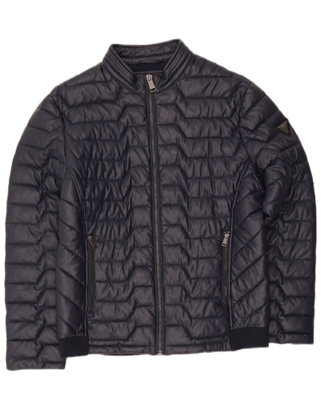 Męska ocieplana kurtka Guess UK 42 XL, granatowa, poliester