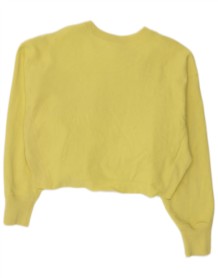 Damska bluza CHAMPION Reverse Weave Crop Sweatshirt UK 14 Średni żółty