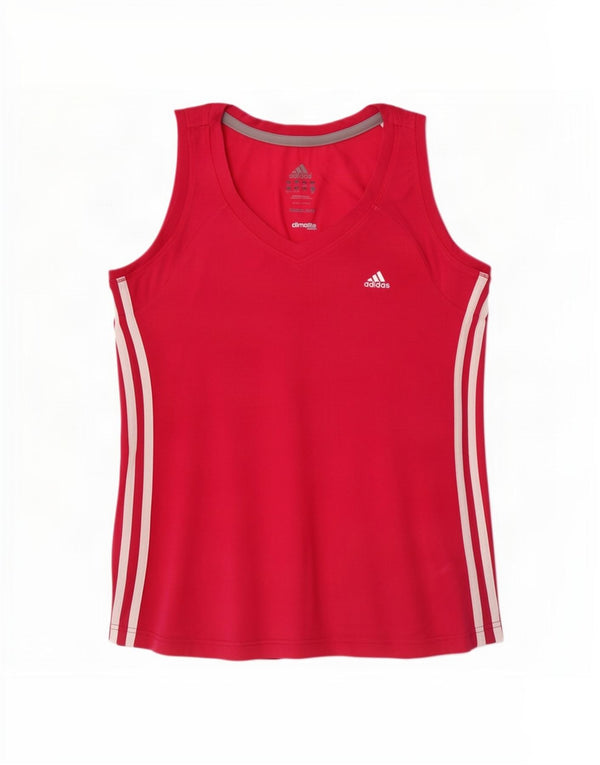 Adidas Damska Kamizelka Climalite Top UK 8/10 Mała Różowa Bawełna
