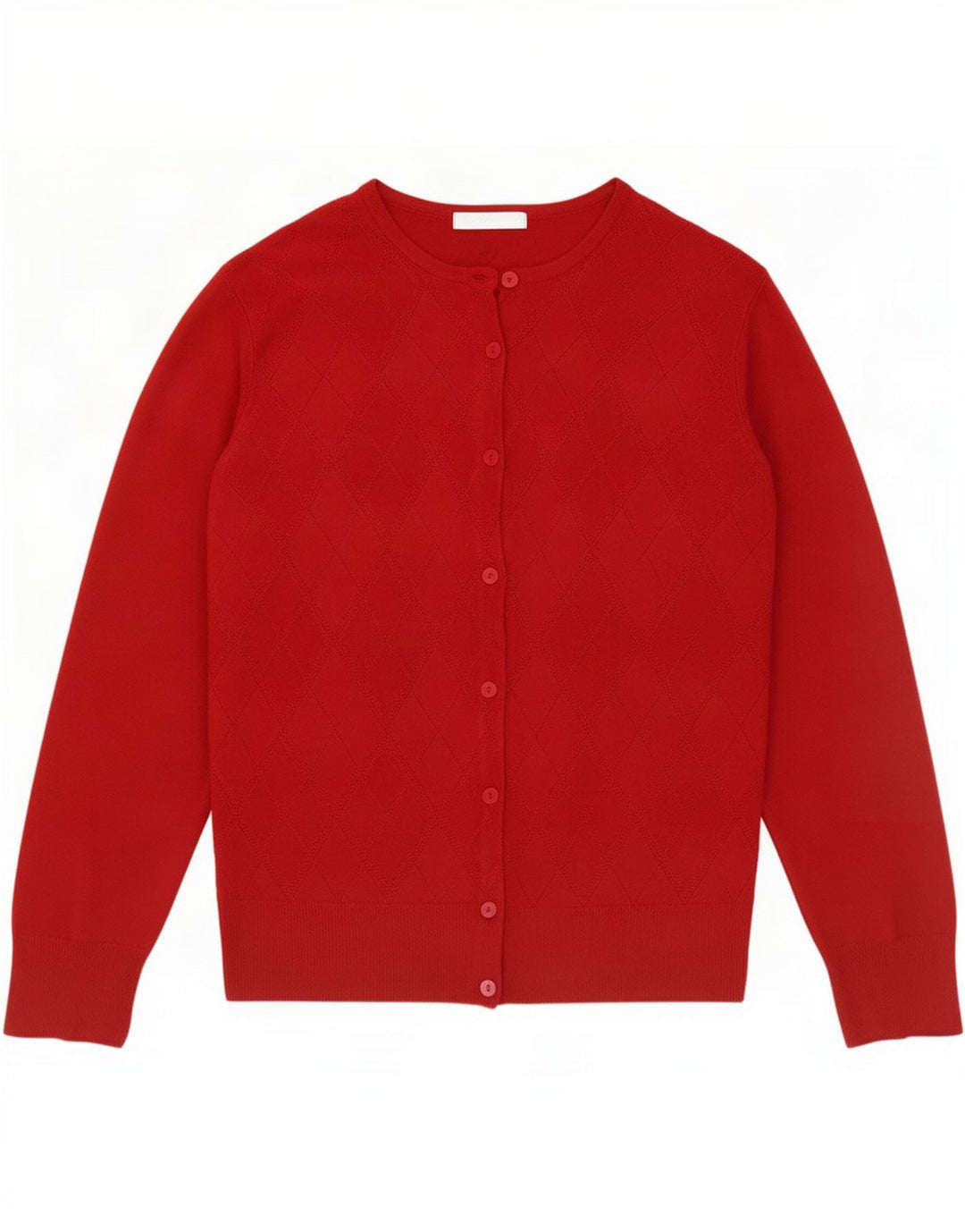 Marks & Spencer Damski sweter kardigan UK 12, średni czerwony akryl