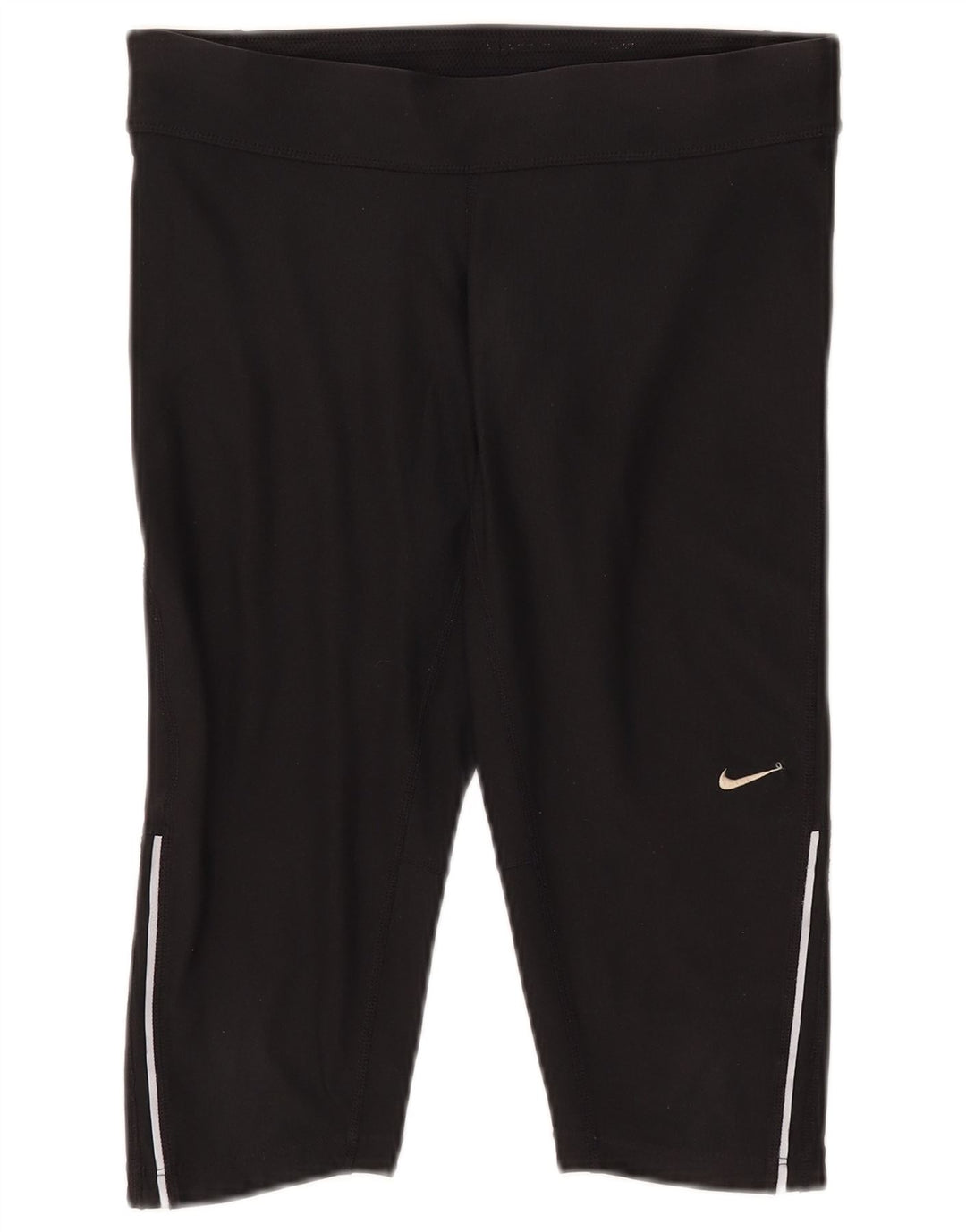 Damskie spodenki sportowe NIKE Dri Fit Bermudy UK 10, małe, czarne, poliestrowe