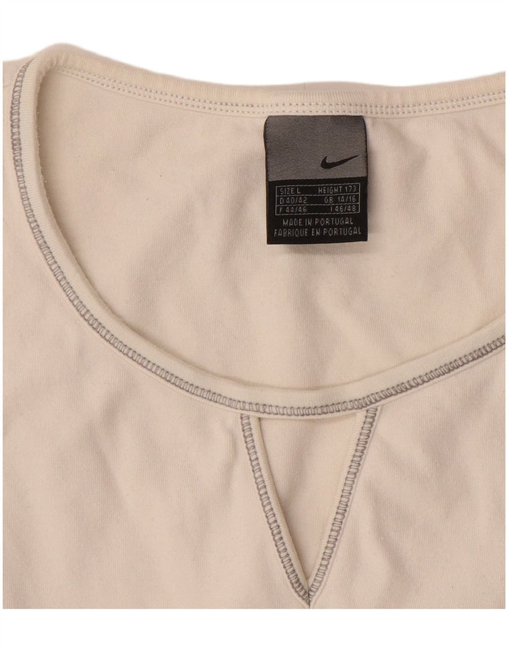 Damska kamizelka NIKE Crop Graphic UK 14/16, duża w kolorze złamanej bieli