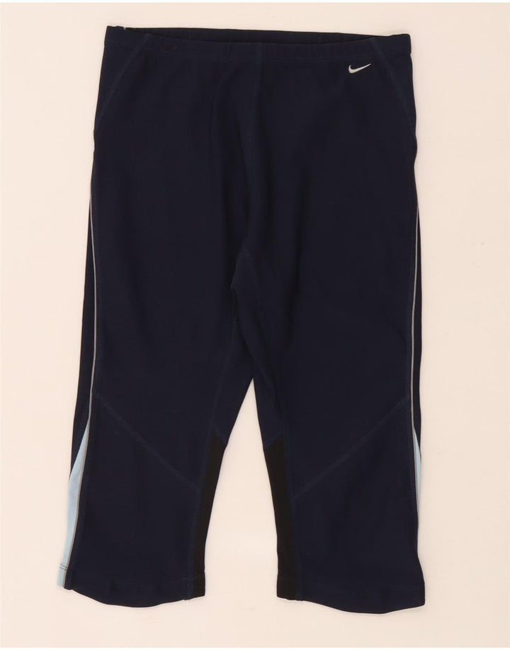 Damskie legginsy Nike Capri UK 14/16, duży, granatowy, kolorowy poliester