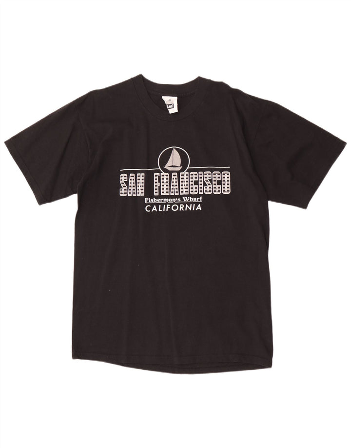Męski T-shirt Lee San Francisco z grafiką, duży, czarny