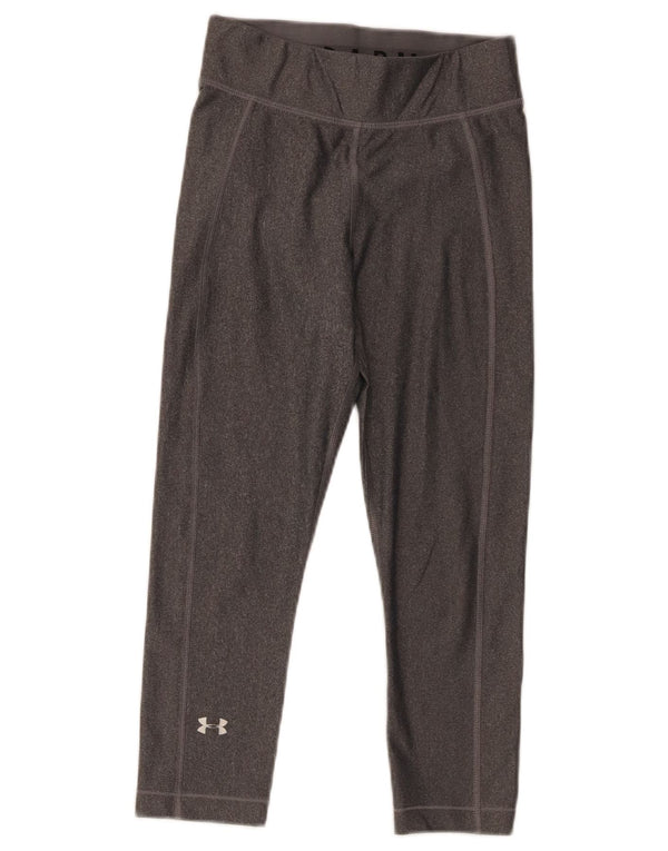 Damskie legginsy Under Armour Heat Gear Capri UK 4 XS, szary poliester