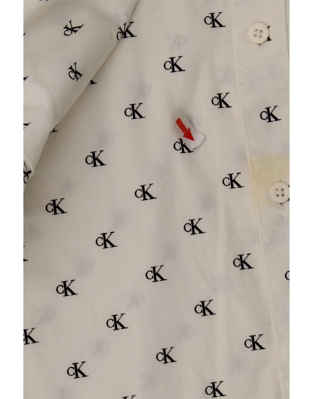 Męska koszula o dopasowanym kroju Calvin Klein Jeans z grafiką, średnio biała, bawełniana