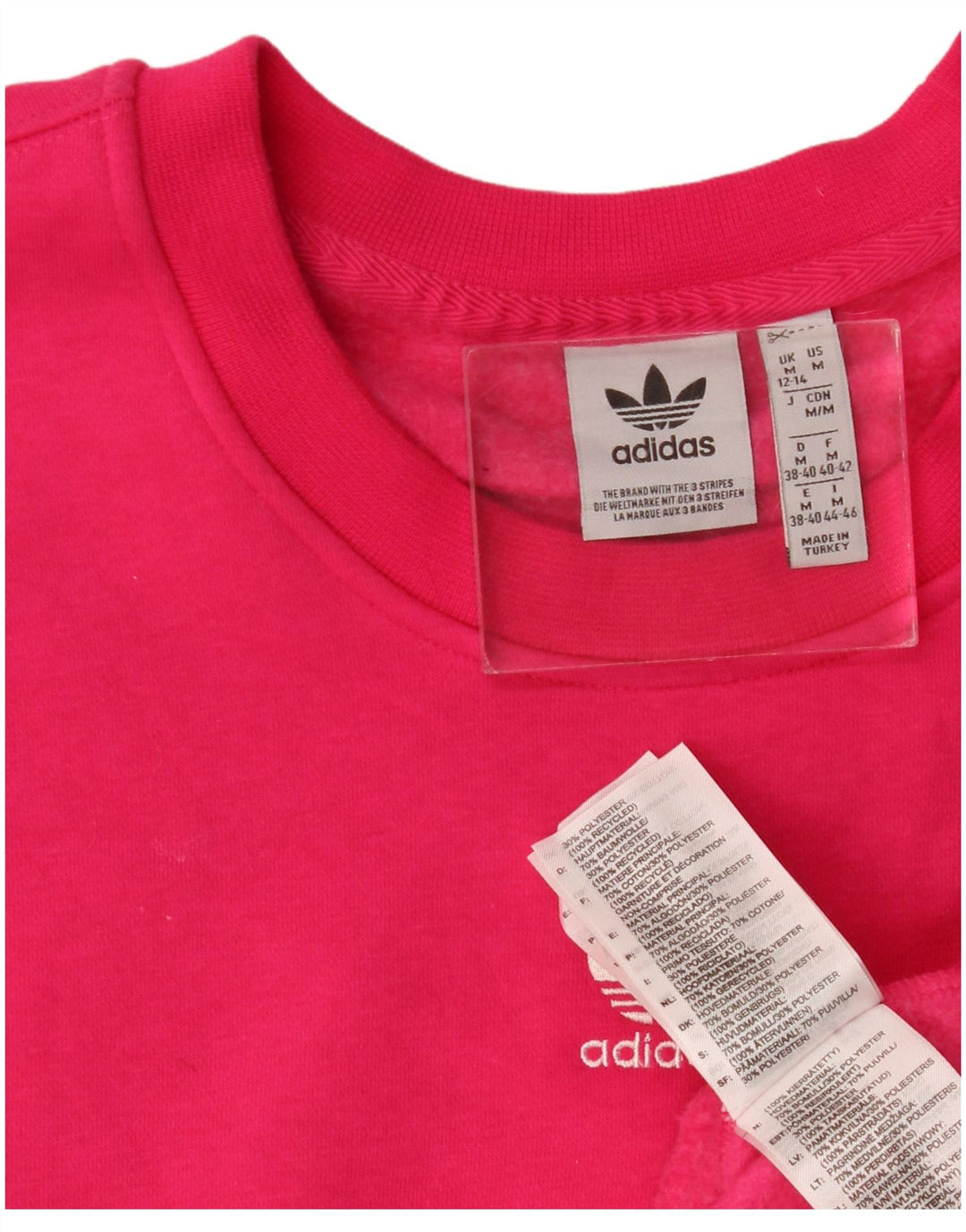 Damska bluza oversize Adidas, UK 12/14, średni różowy poliester