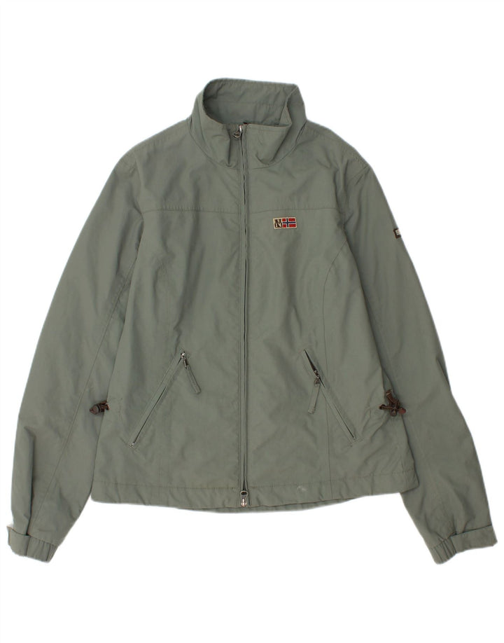 Damska kurtka przeciwdeszczowa Napapijri UK 12, średni zielony poliamid